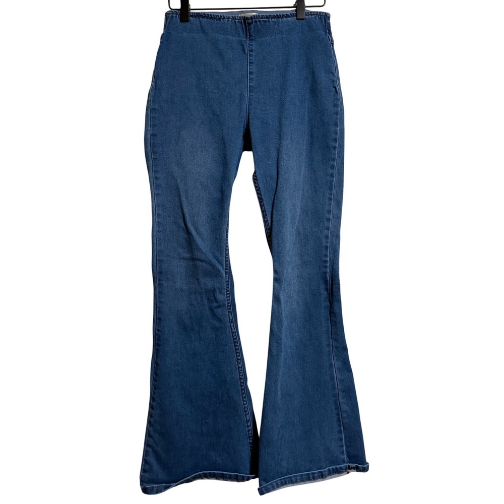 Industry Republic Womens Blue Pull On Flare Bell Bottom Jeans Size S Medium Wash